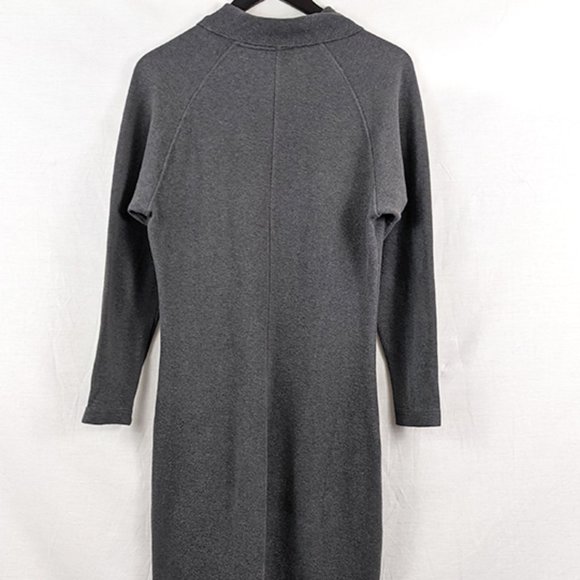 VINTAGE 1990s Grey Stretch Dress Size S/M - Picture 2 of 4